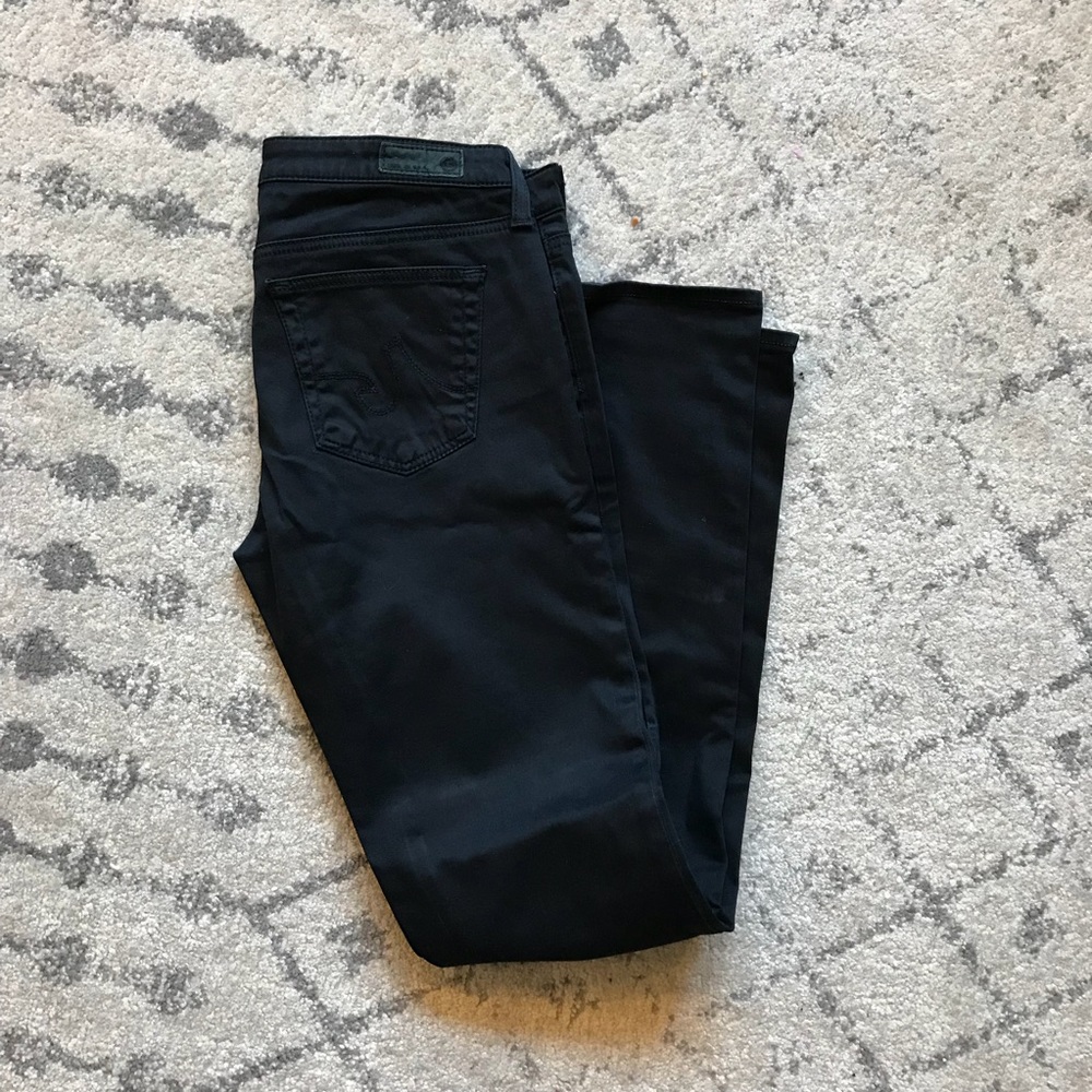 AG The Stilt Cigarette Jean Black Sz 28R